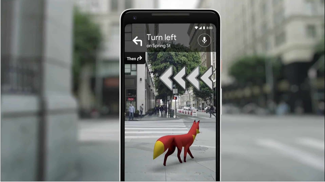 AR navigation in Google Maps