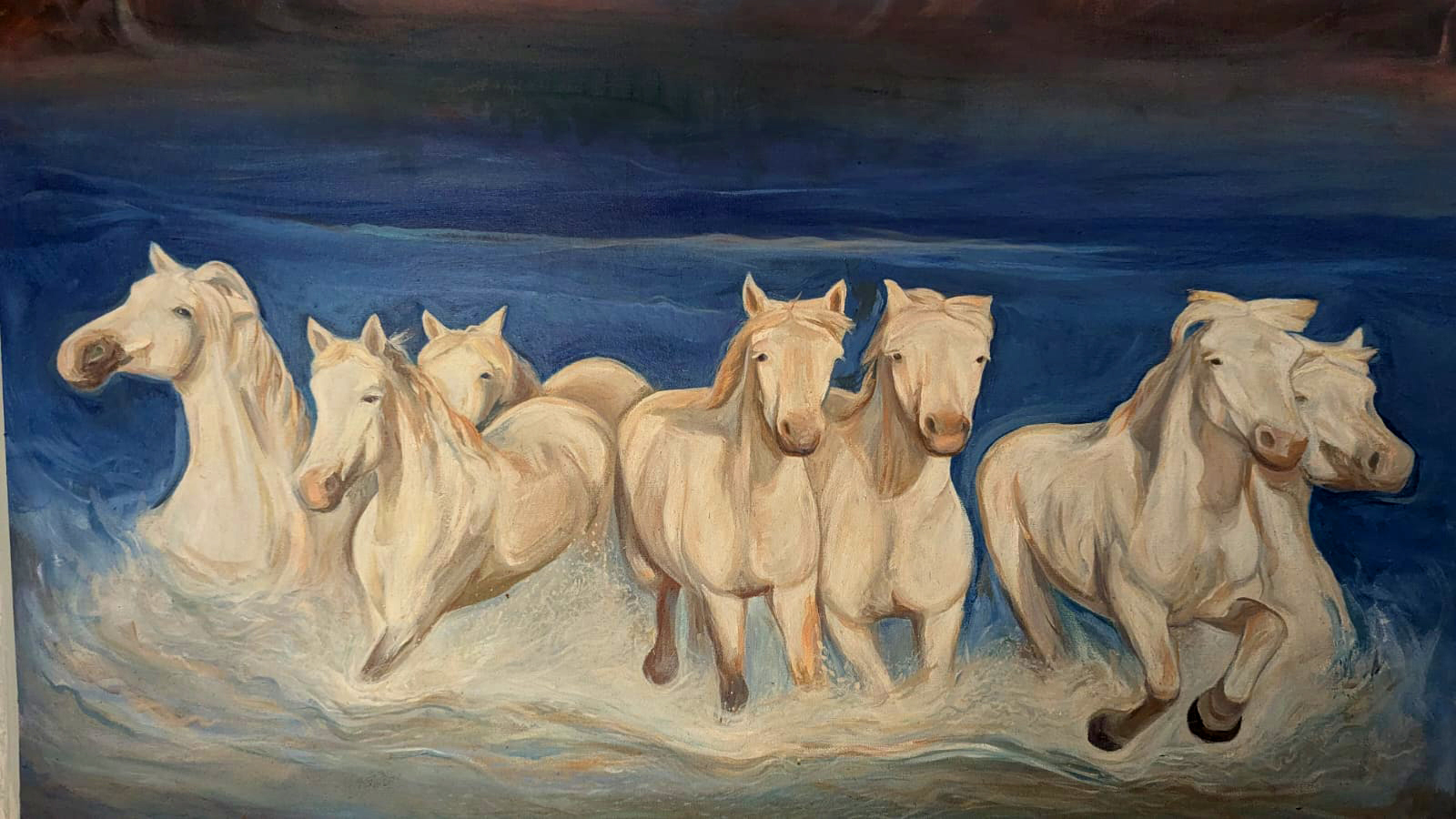 Seven Horses (oil on canvas)